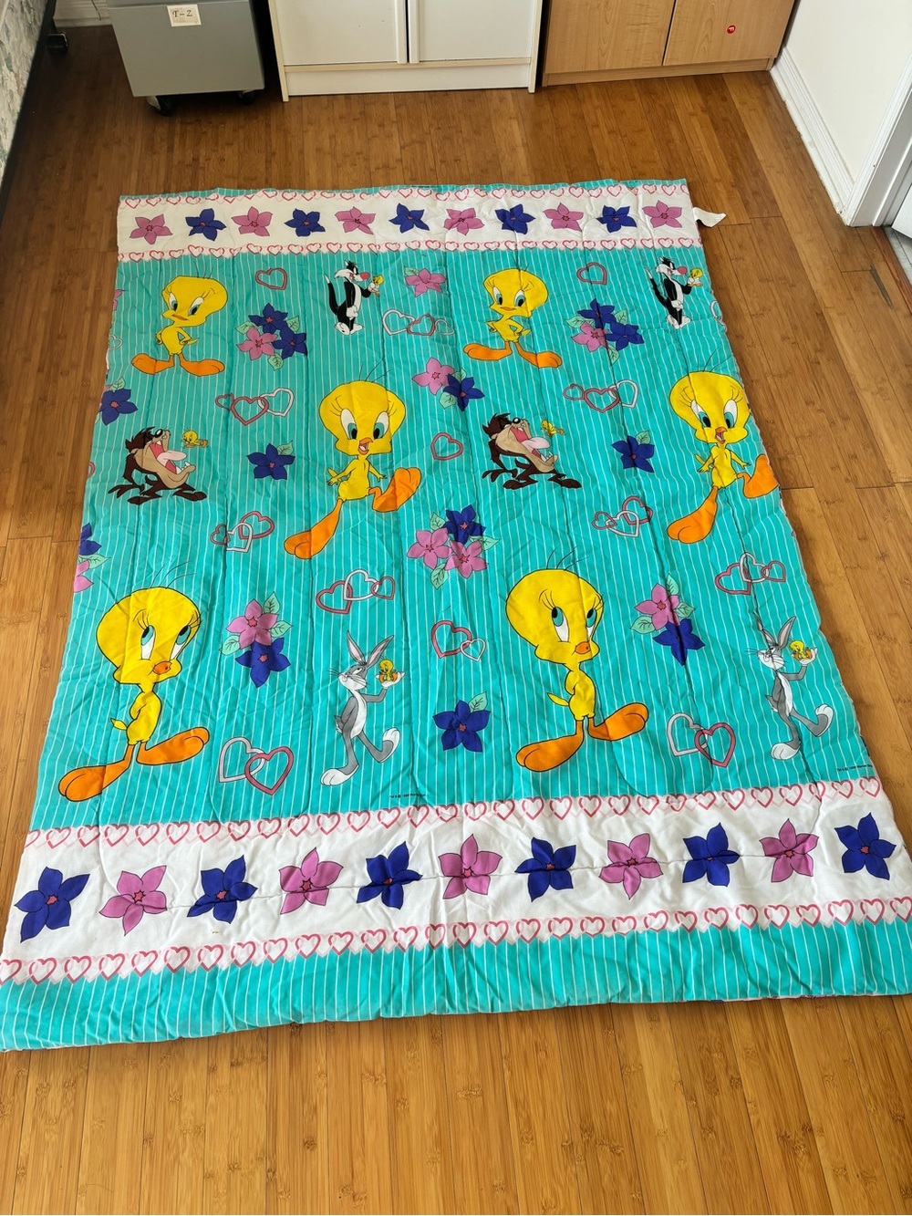Looney Tunes Tweety Comforter Twin Size 1996 Vintage Bedding Blanket